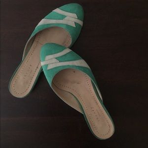 Theory suede flat mules - size 36